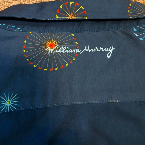 William Murray All Over Print Casual Button Down Golf Shirt Men's Size XL - Picture 3 of 5